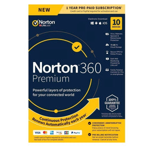Norton 360 Premium 10 Device / 1 Year Global Key Code