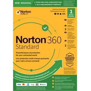 Norton 360 Standard 1 Device / 1 Year US&Canada