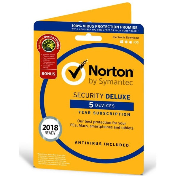 Norton Security Deluxe 5 Device / 1 Year EU Region Only - AntivirusSale.com